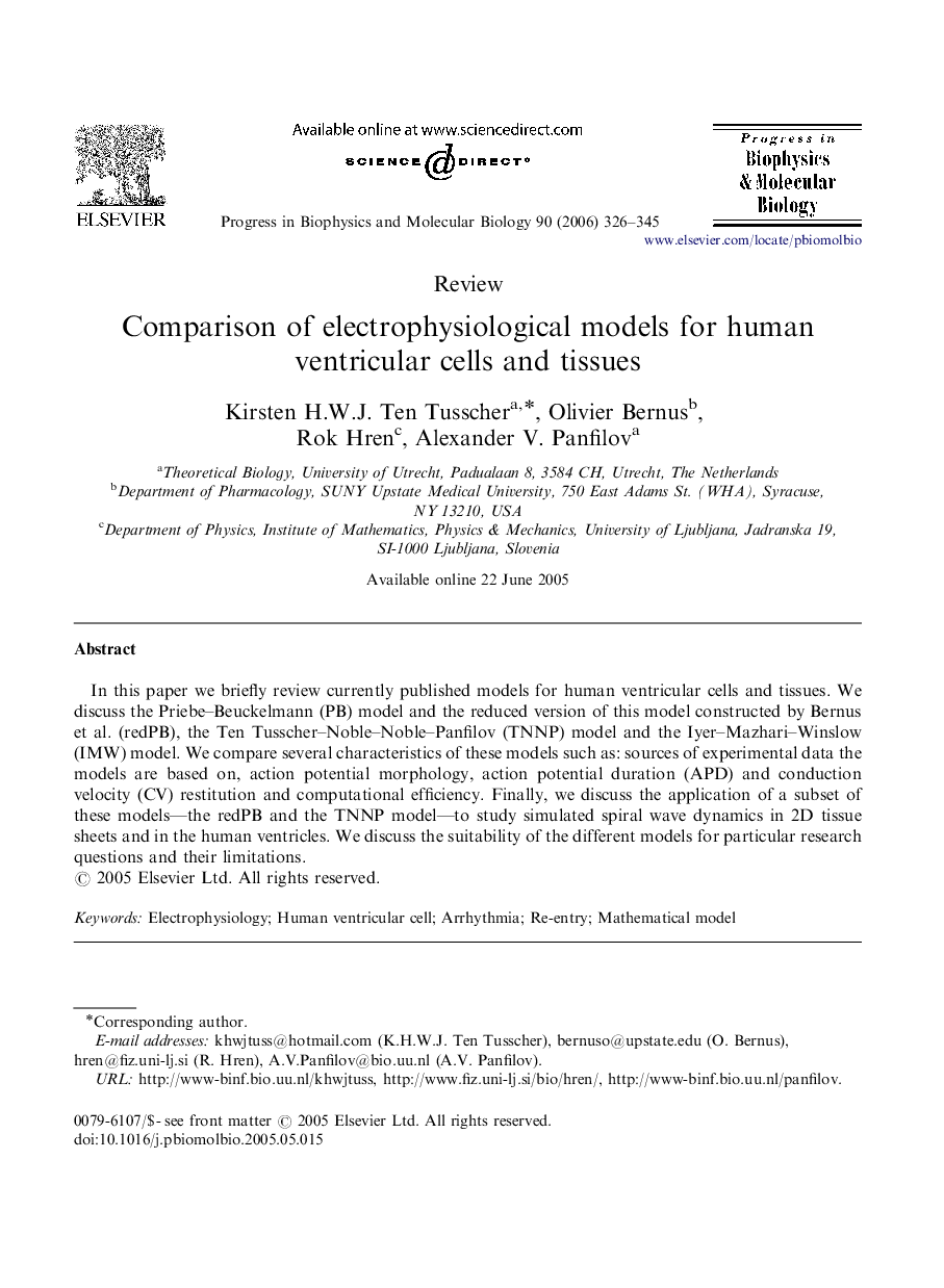 Comparison of electrophysiological models for human ventricular cells and tissues