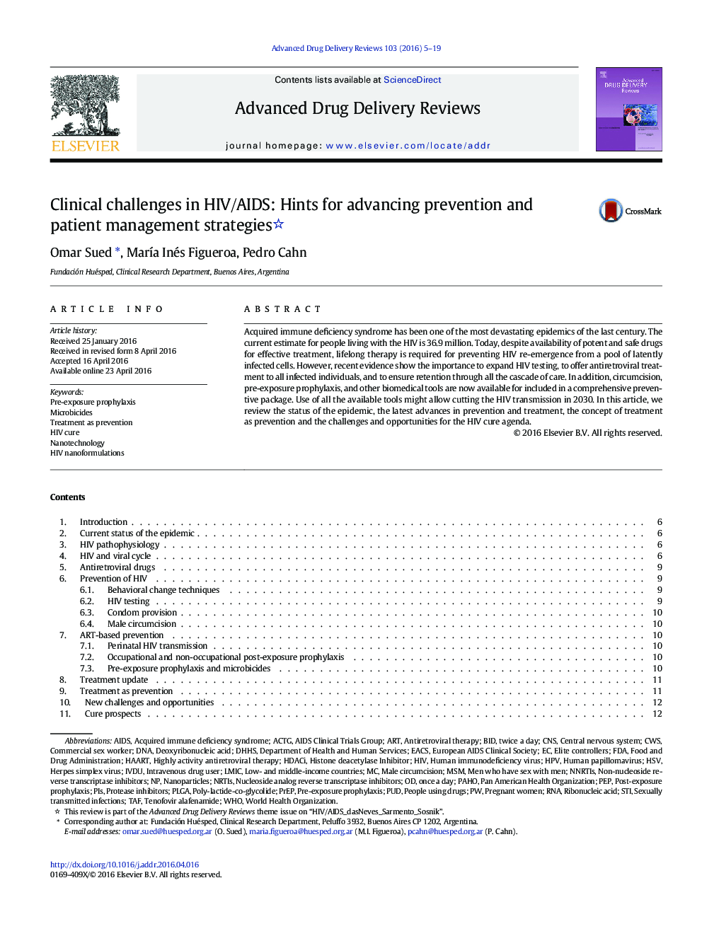 Clinical challenges in HIV/AIDS: Hints for advancing prevention and patient management strategies 