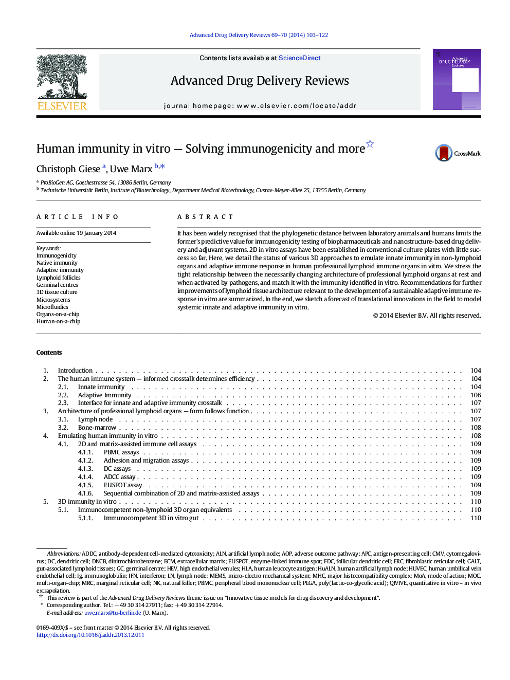 Human immunity in vitro — Solving immunogenicity and more 