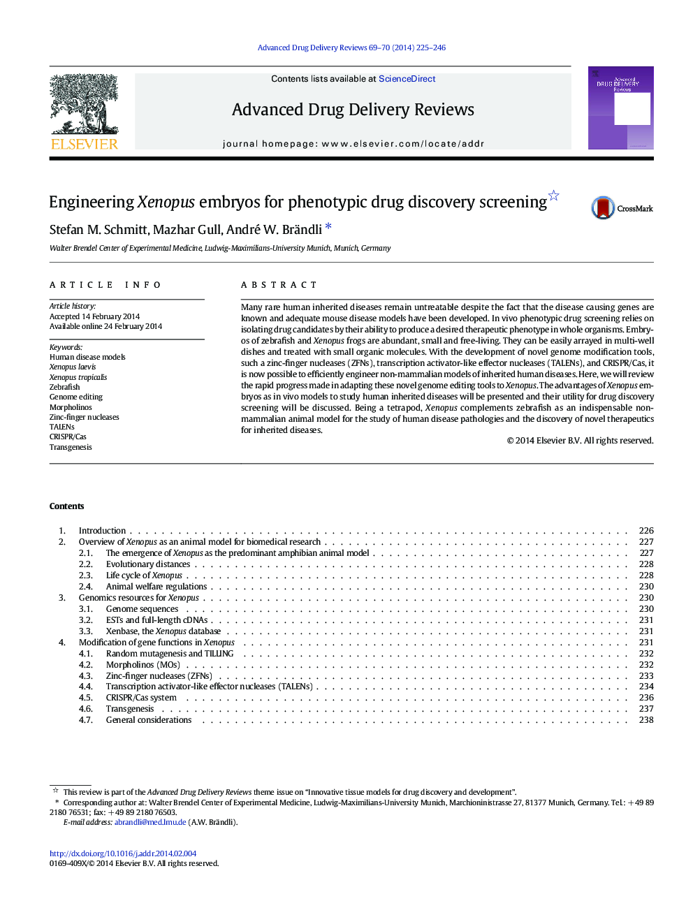 Engineering Xenopus embryos for phenotypic drug discovery screening 