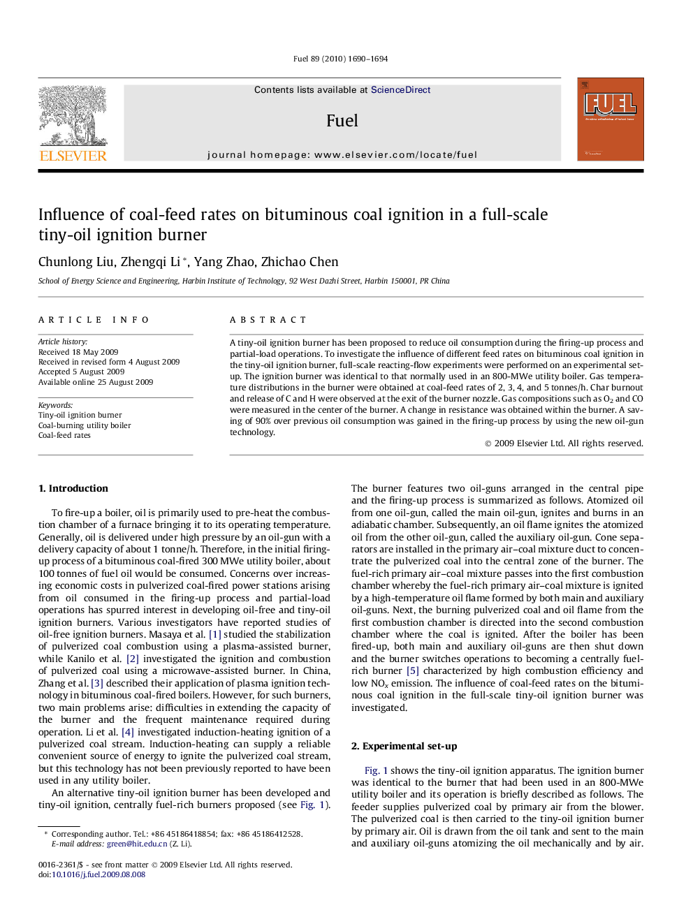 Influence of coal-feed rates on bituminous coal ignition in a full-scale tiny-oil ignition burner