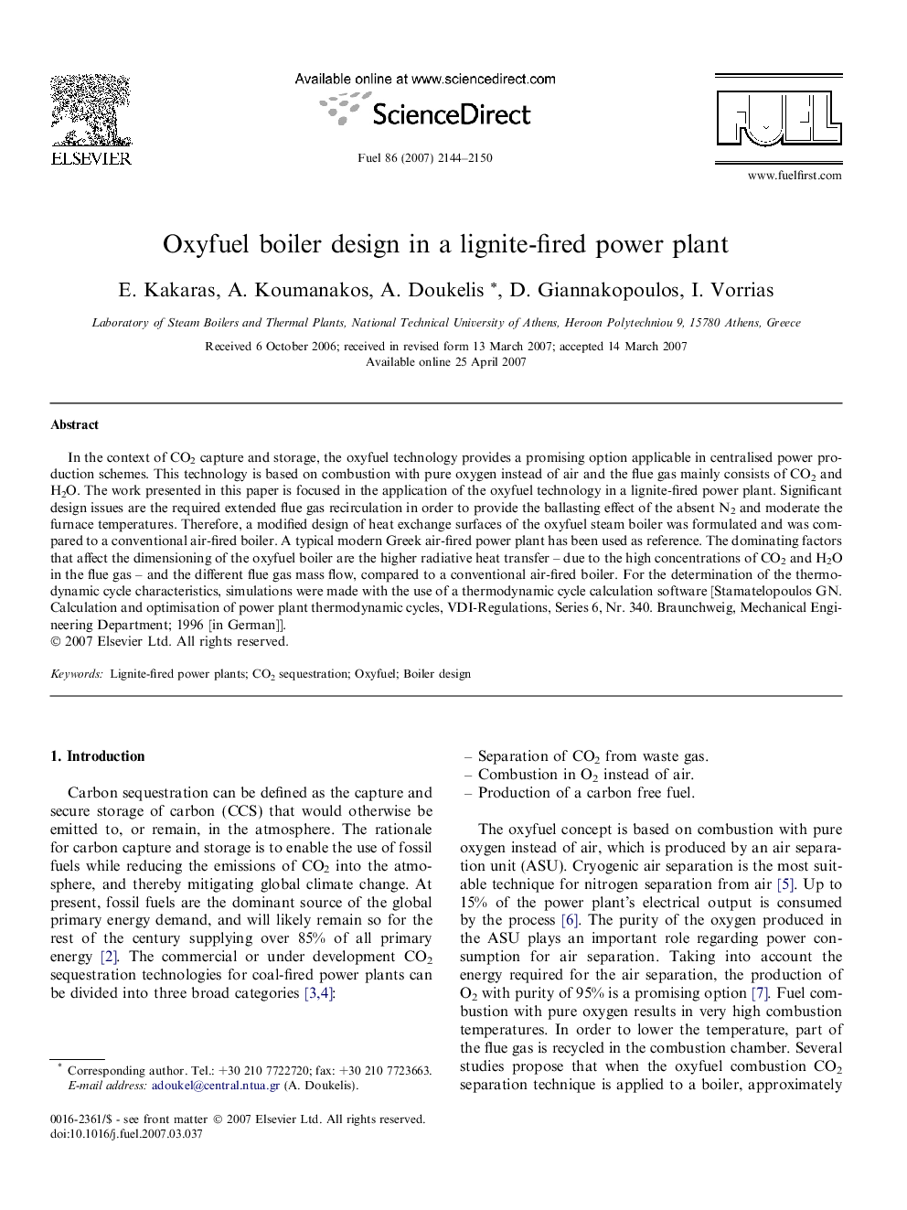 Oxyfuel boiler design in a lignite-fired power plant