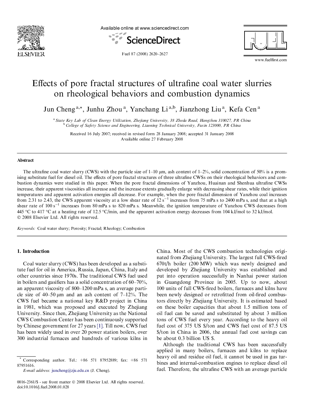 Effects of pore fractal structures of ultrafine coal water slurries on rheological behaviors and combustion dynamics