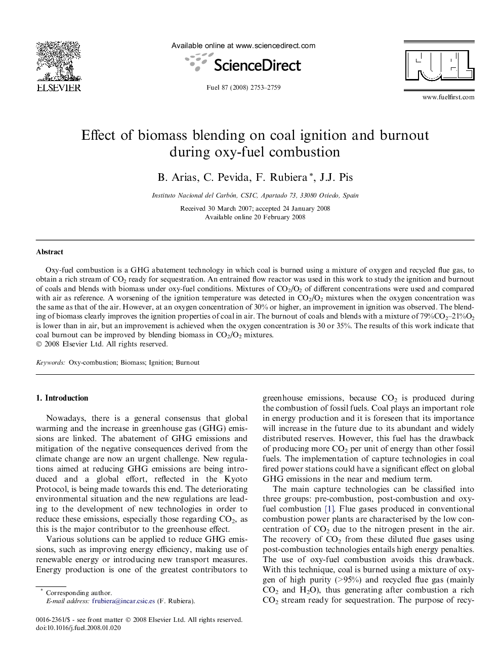 Effect of biomass blending on coal ignition and burnout during oxy-fuel combustion