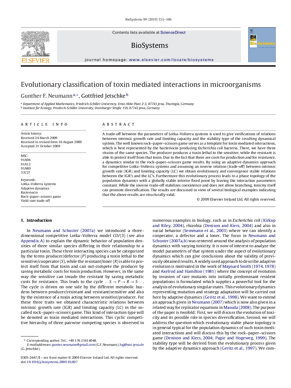 Evolutionary classification of toxin mediated interactions in microorganisms