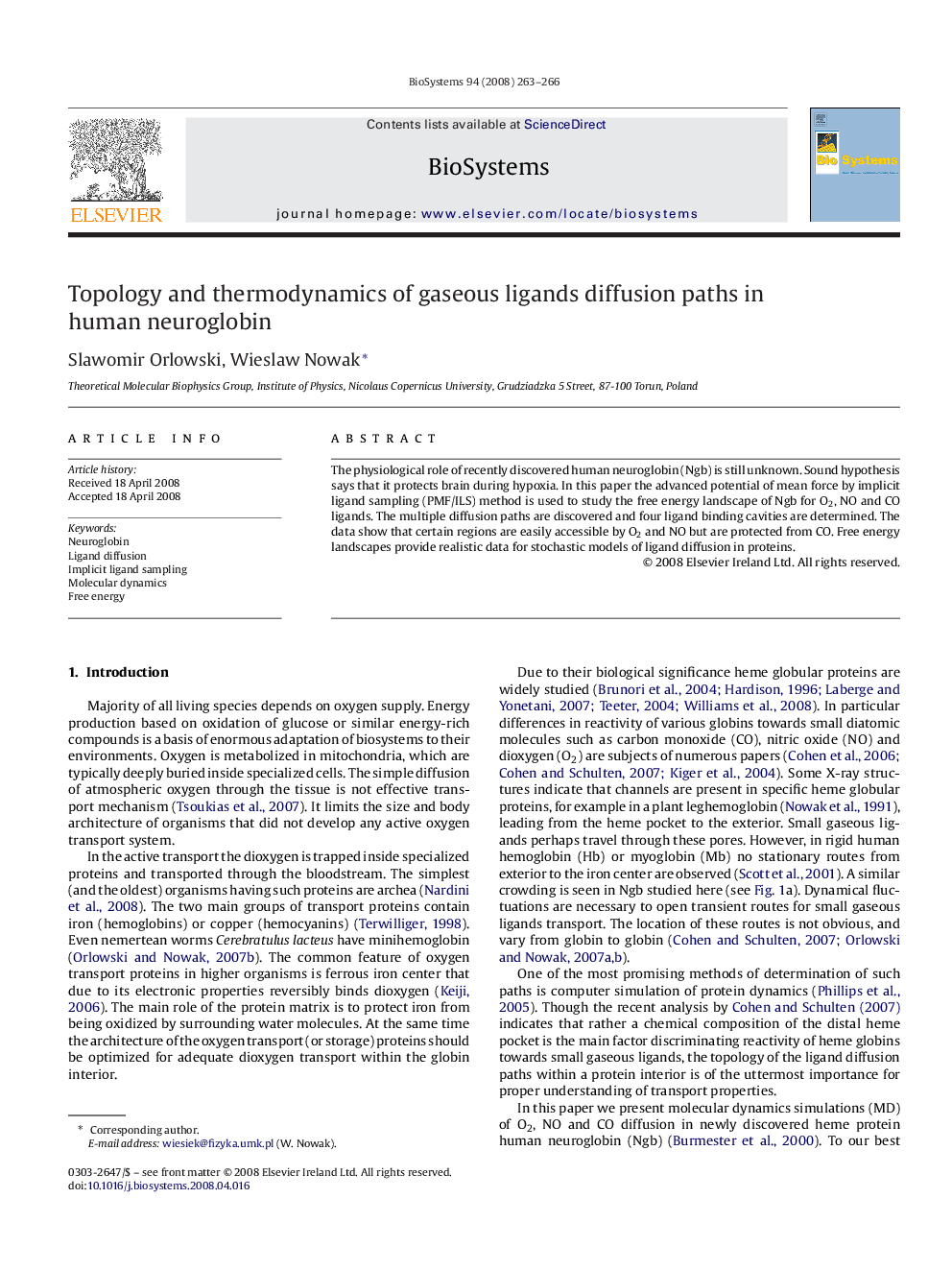 Topology and thermodynamics of gaseous ligands diffusion paths in human neuroglobin