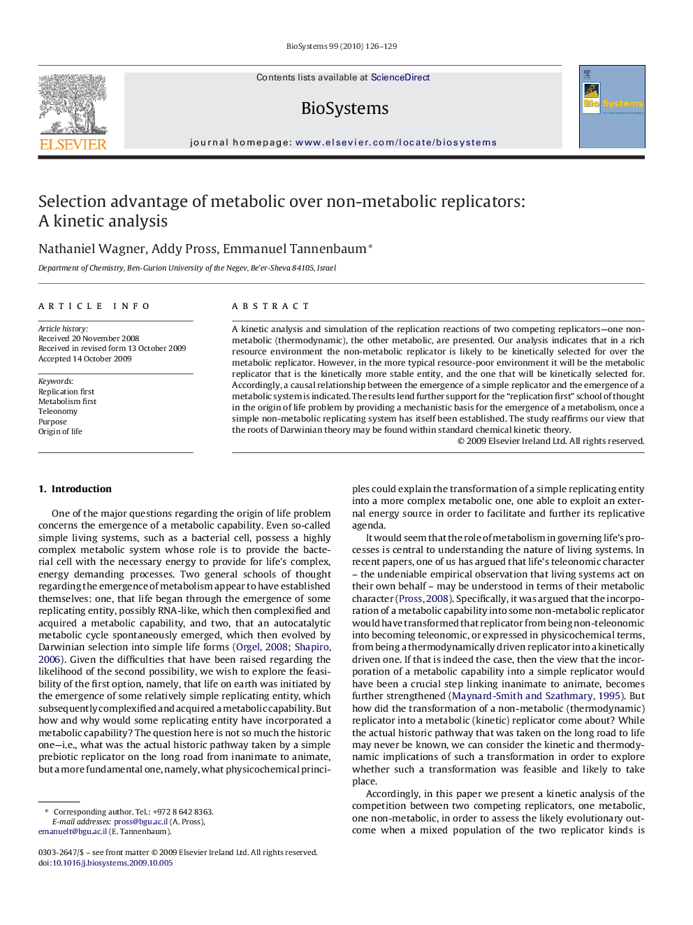 Selection advantage of metabolic over non-metabolic replicators: A kinetic analysis