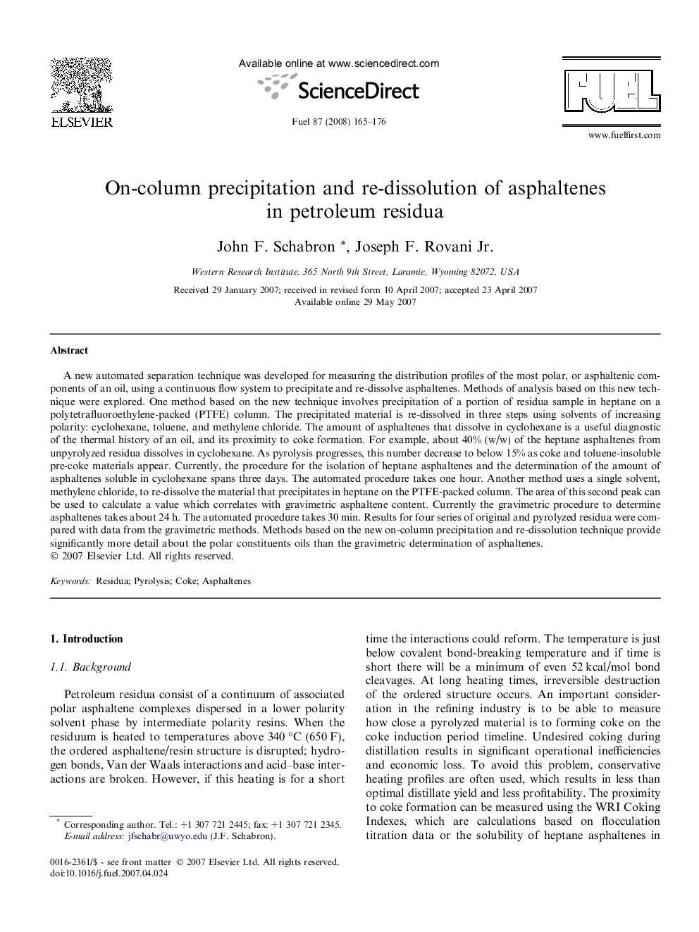 On-column precipitation and re-dissolution of asphaltenes in petroleum residua