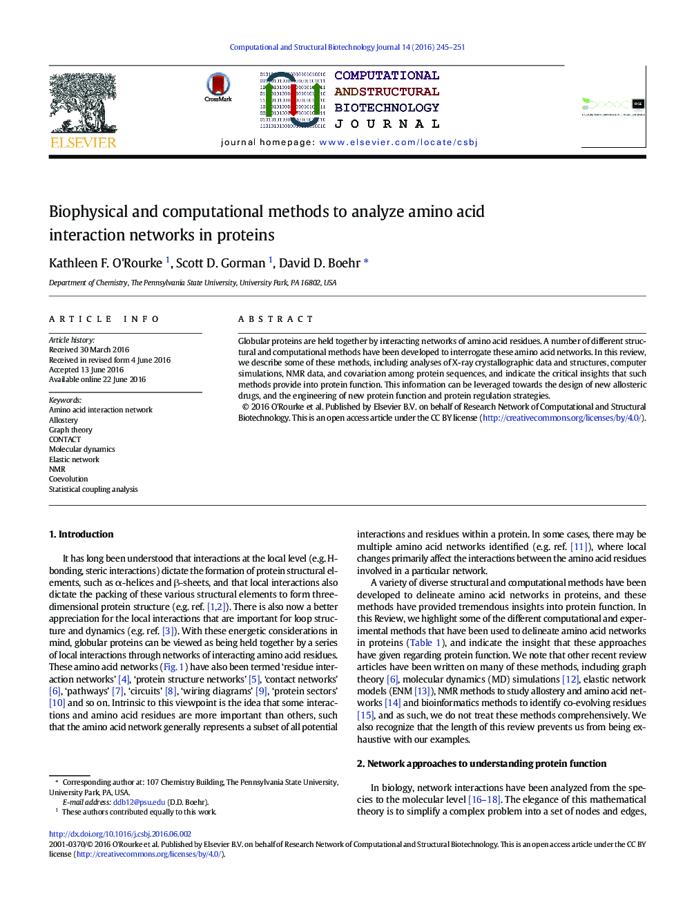 روش های بیوفیزیکی و محاسباتی برای تجزیه و تحلیل شبکه های متقابل آمینو اسید در پروتئین ها 