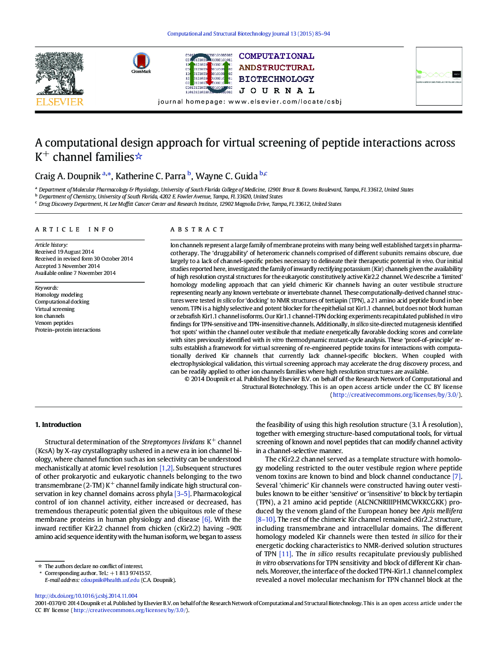 A computational design approach for virtual screening of peptide interactions across K+ channel families 