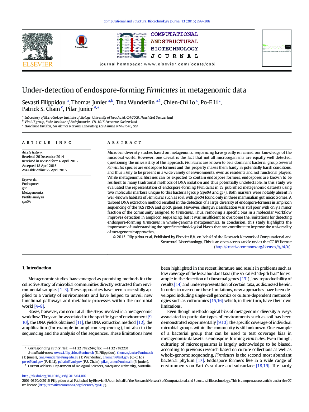 Under-detection of endospore-forming Firmicutes in metagenomic data