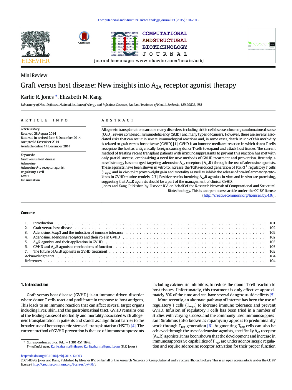 Graft versus host disease: New insights into A2A receptor agonist therapy