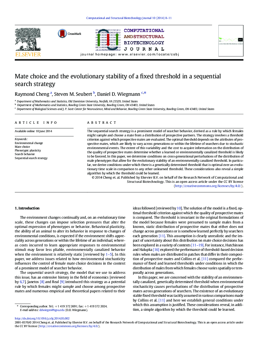 Mate choice and the evolutionary stability of a fixed threshold in a sequential search strategy