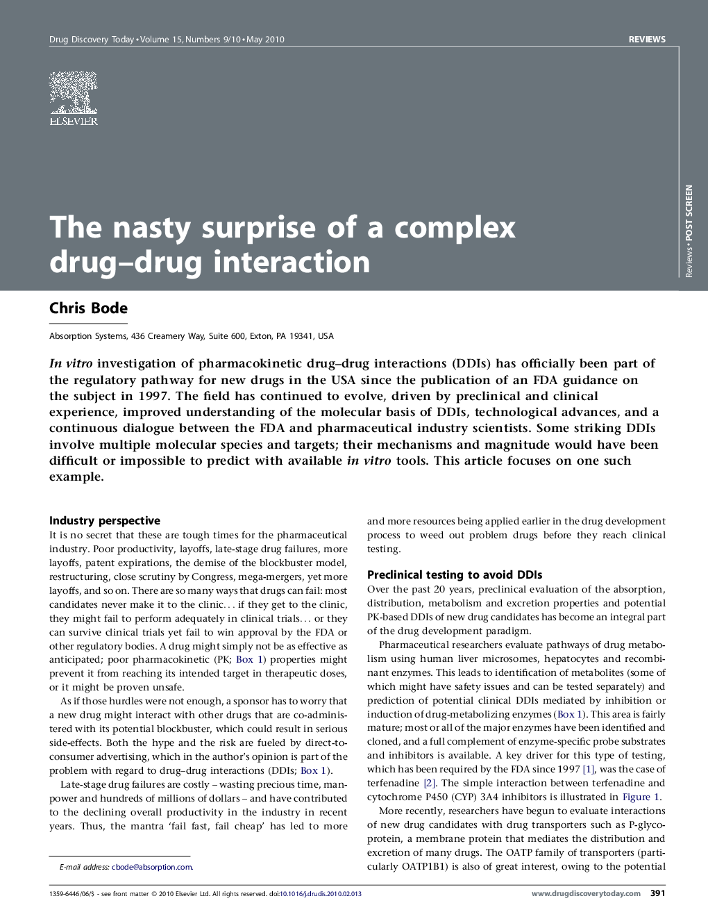 The nasty surprise of a complex drug-drug interaction