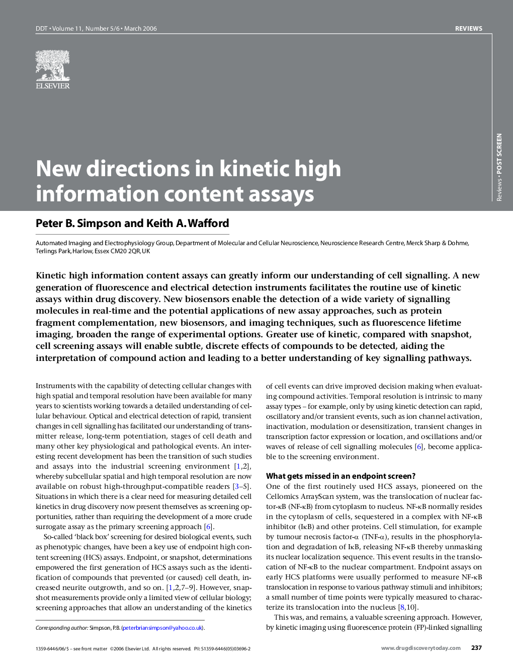 New directions in kinetic high information content assays