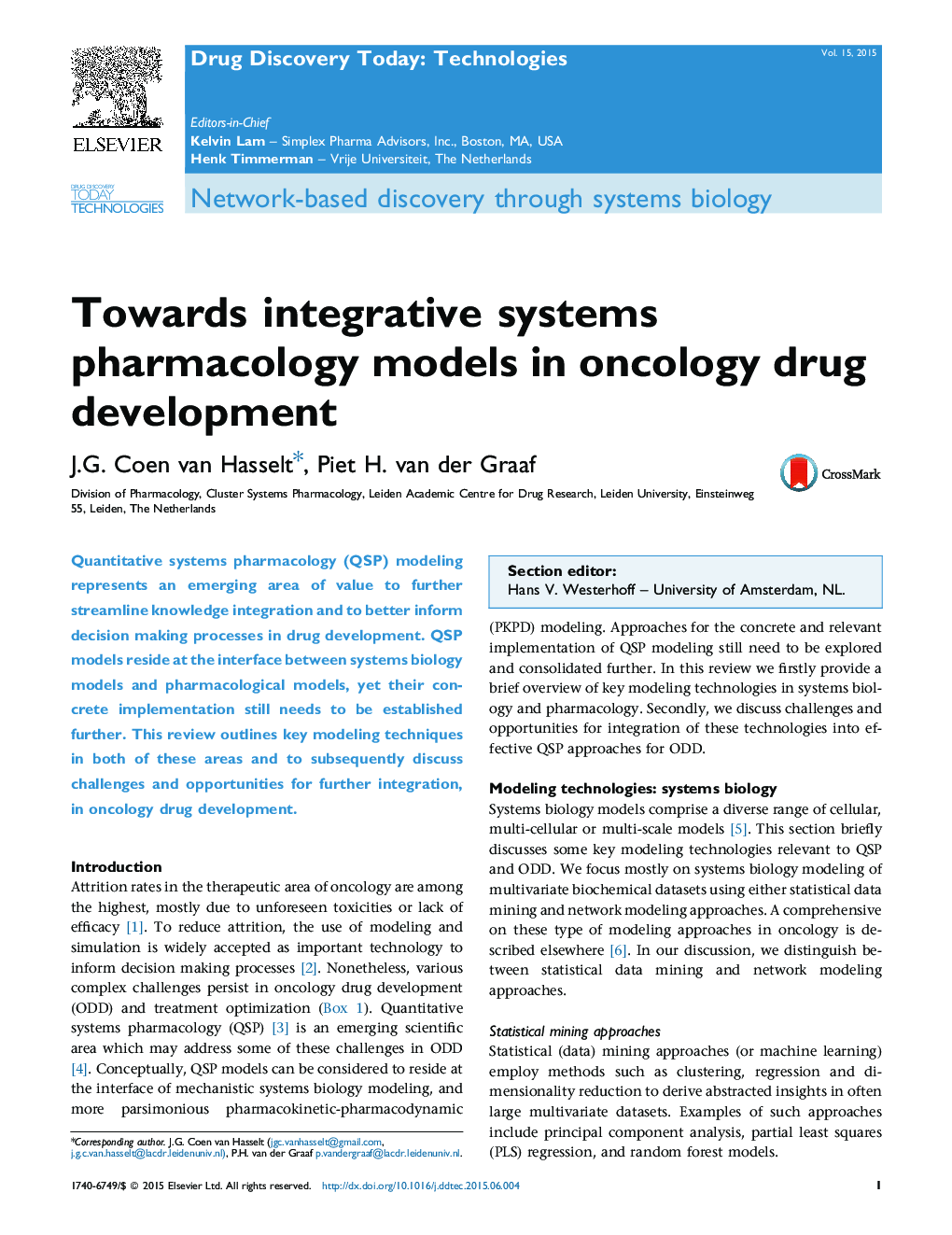 Towards integrative systems pharmacology models in oncology drug development