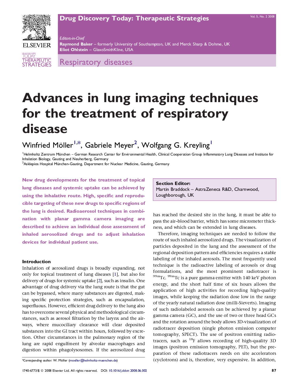 Advances in lung imaging techniques for the treatment of respiratory disease