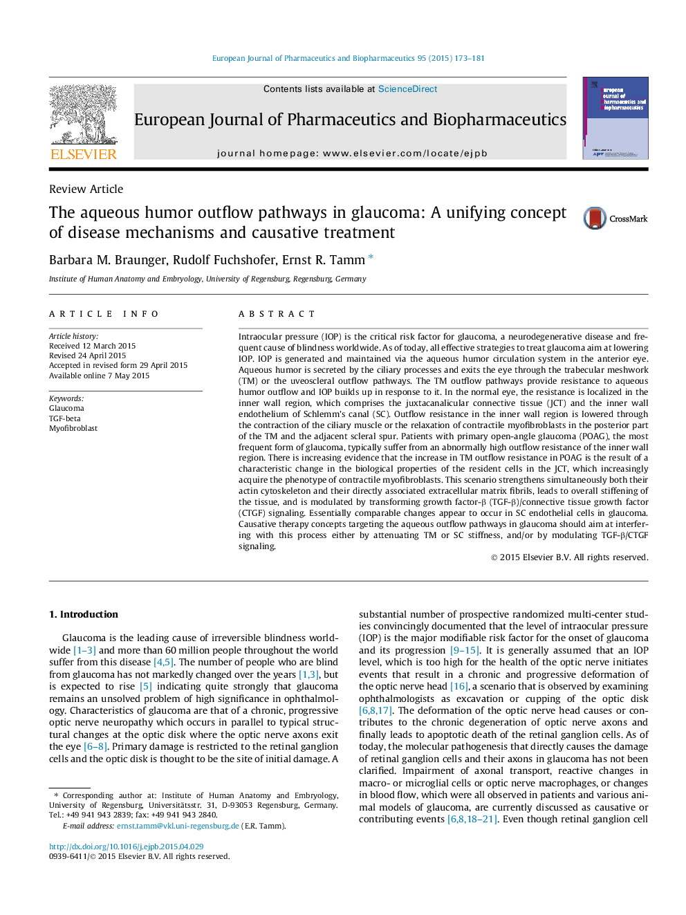 The aqueous humor outflow pathways in glaucoma: A unifying concept of disease mechanisms and causative treatment