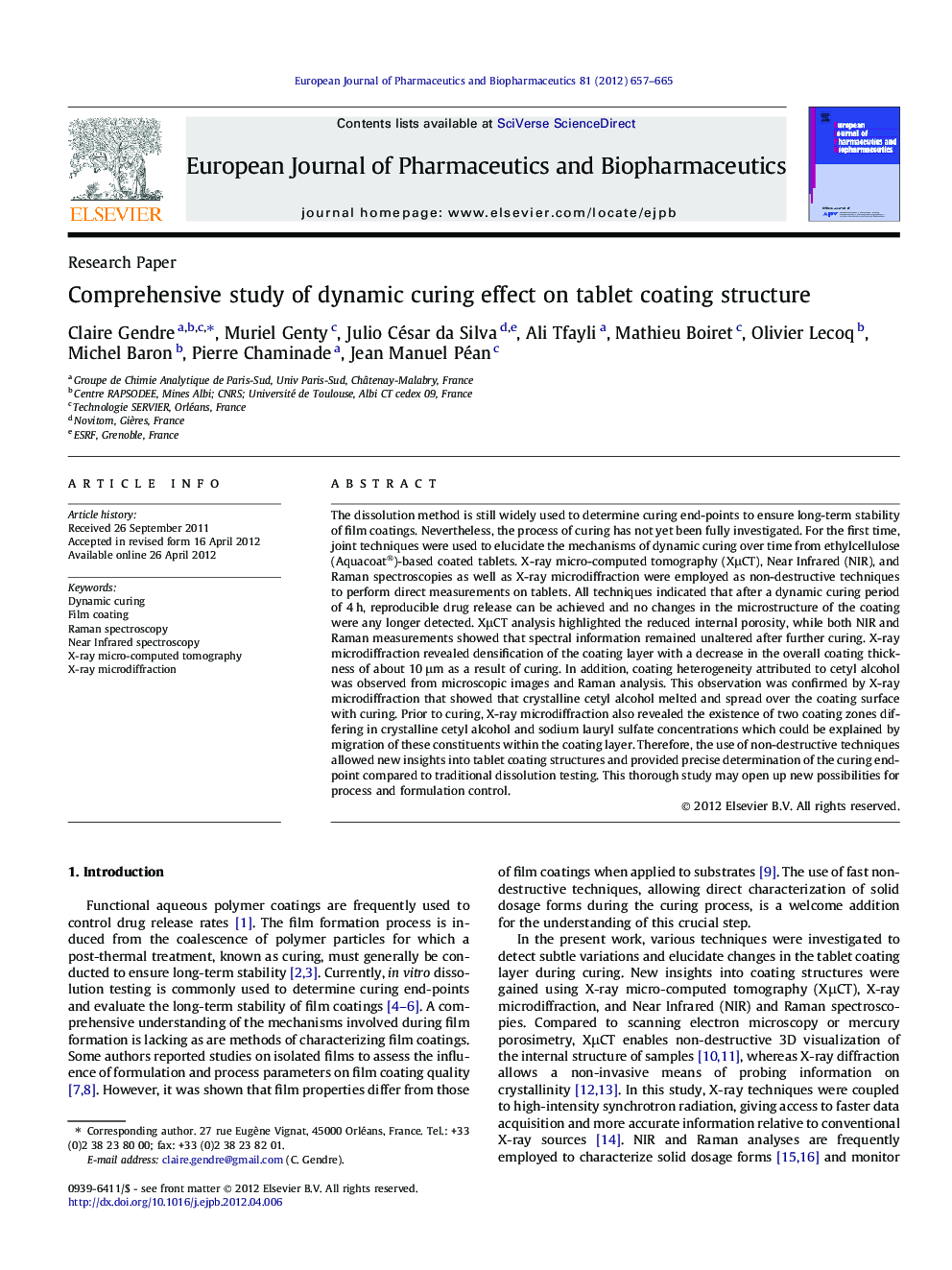 Comprehensive study of dynamic curing effect on tablet coating structure