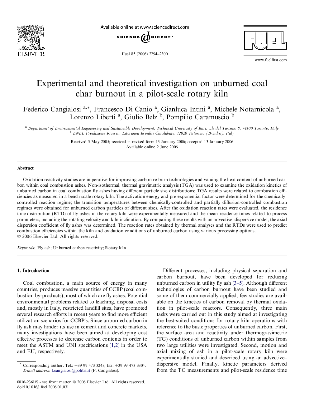 Experimental and theoretical investigation on unburned coal char burnout in a pilot-scale rotary kiln