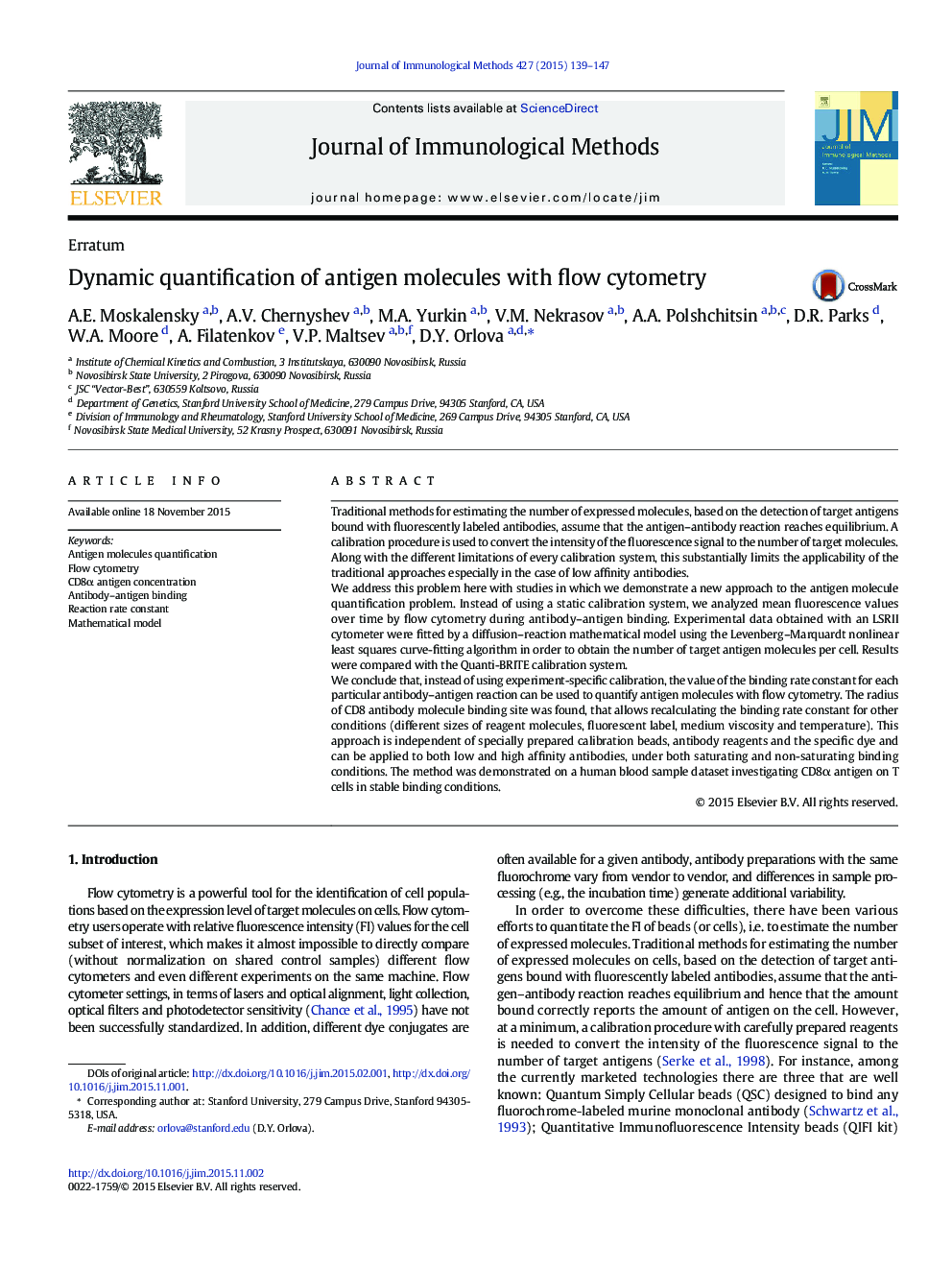 Dynamic quantification of antigen molecules with flow cytometry