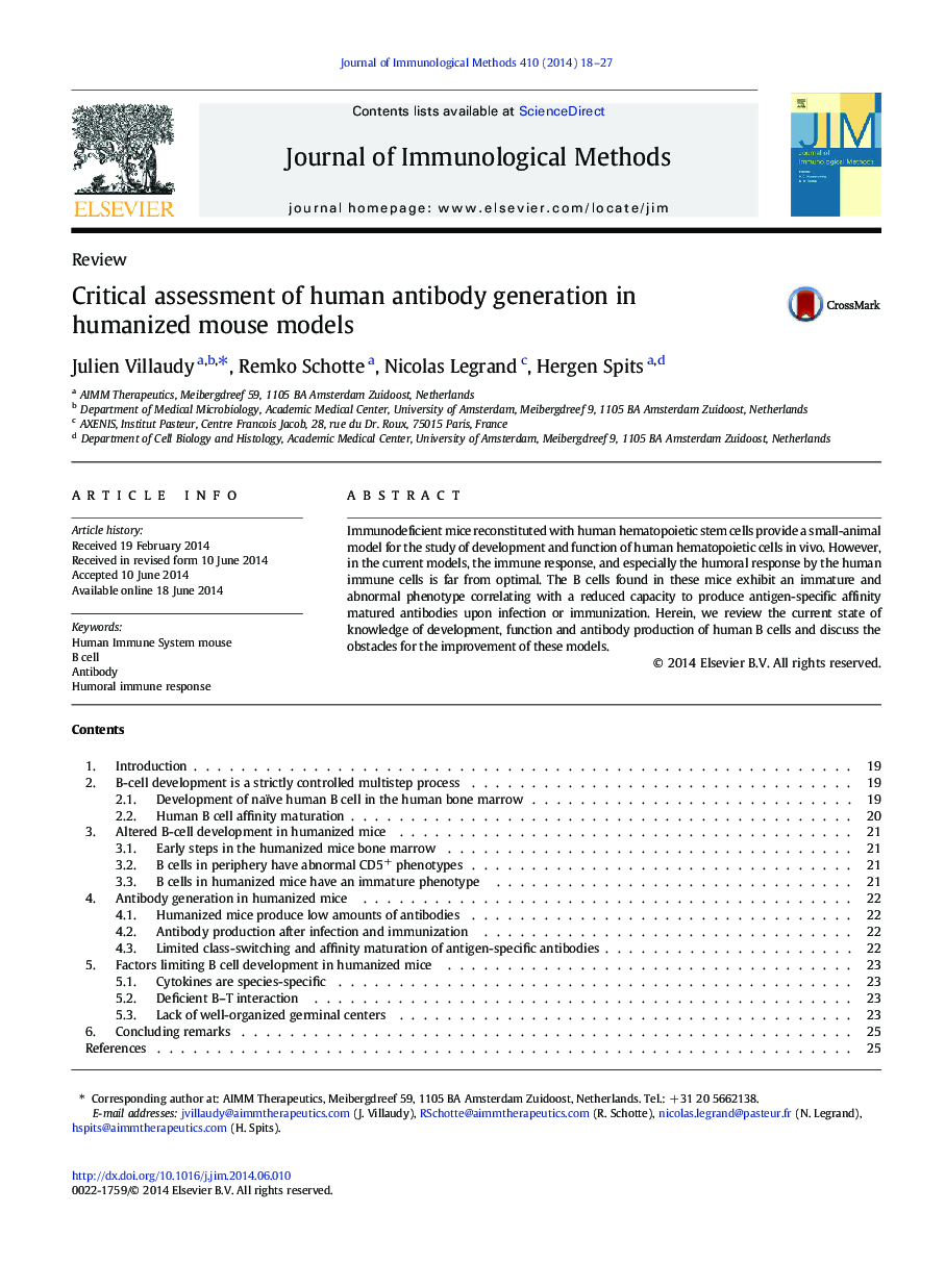 Critical assessment of human antibody generation in humanized mouse models