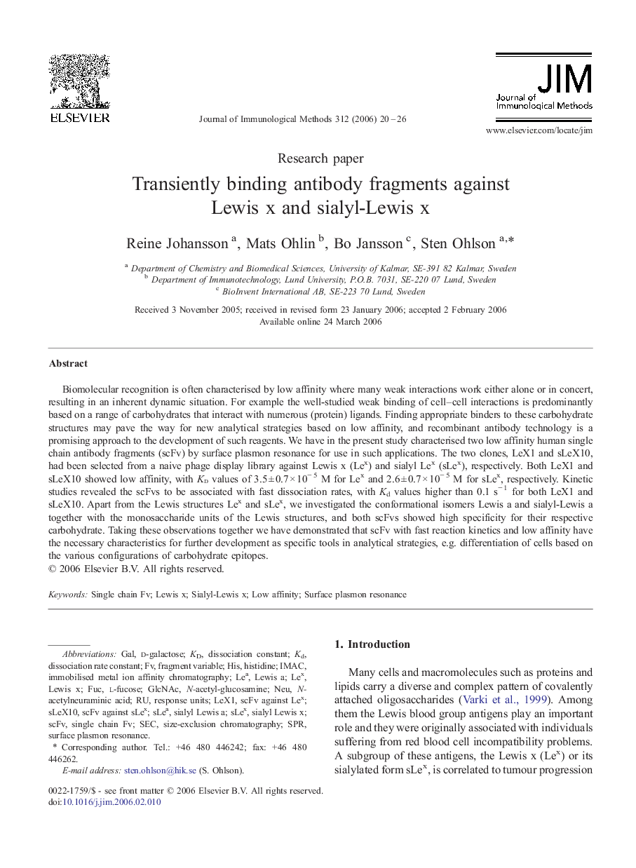 Transiently binding antibody fragments against Lewis x and sialyl-Lewis x