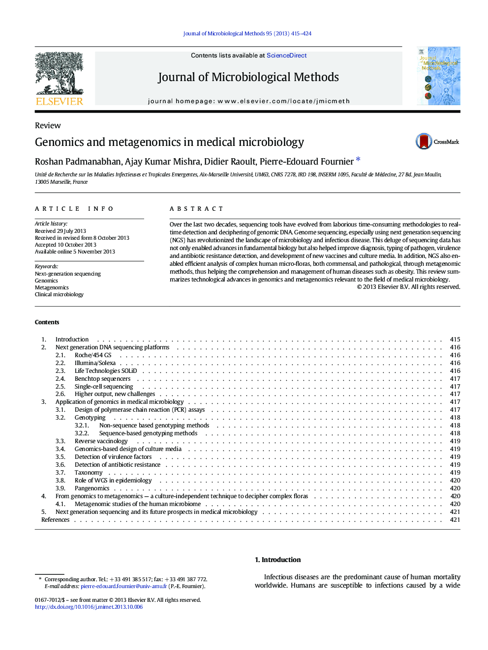 Genomics and metagenomics in medical microbiology