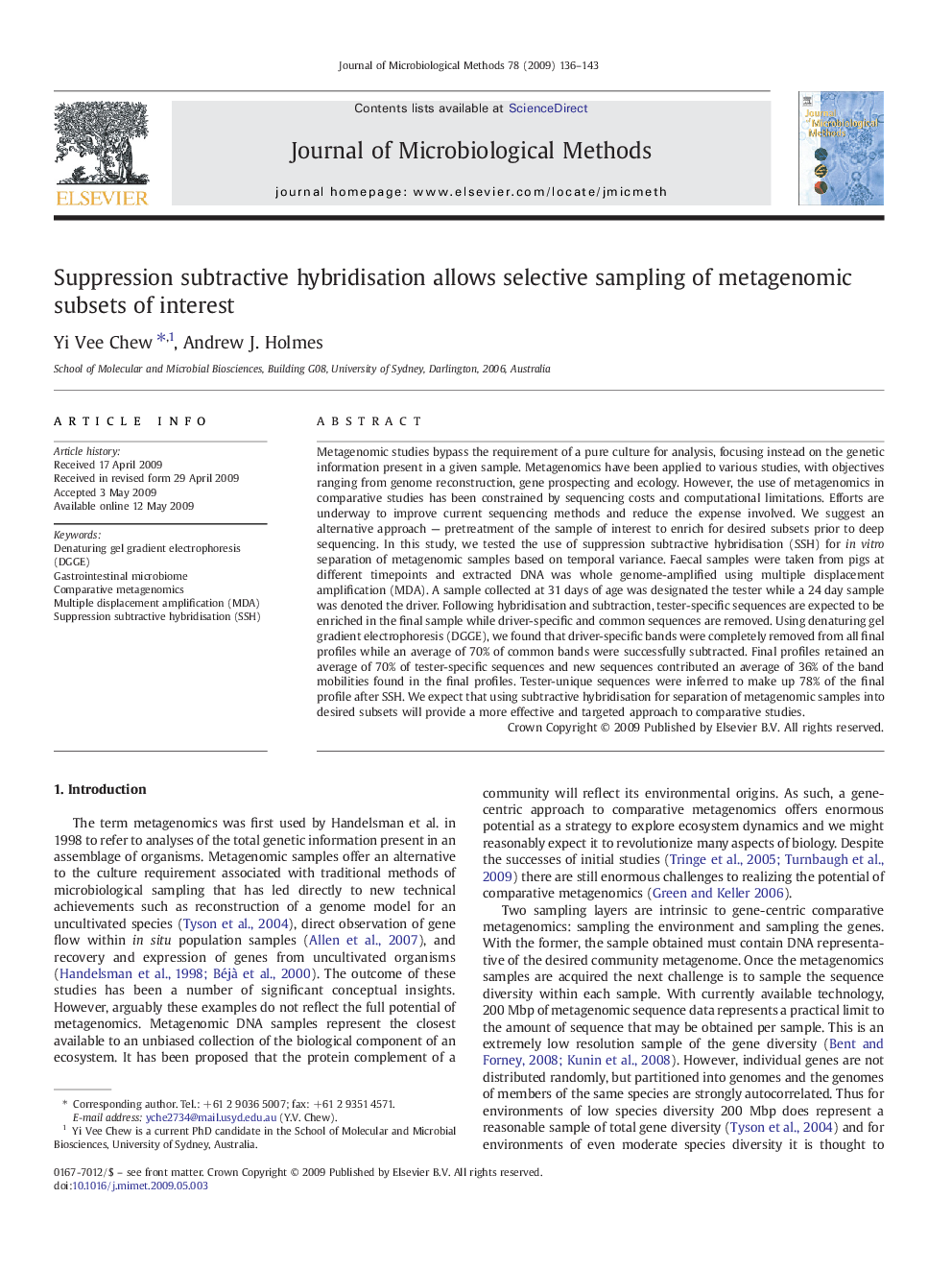 Suppression subtractive hybridisation allows selective sampling of metagenomic subsets of interest