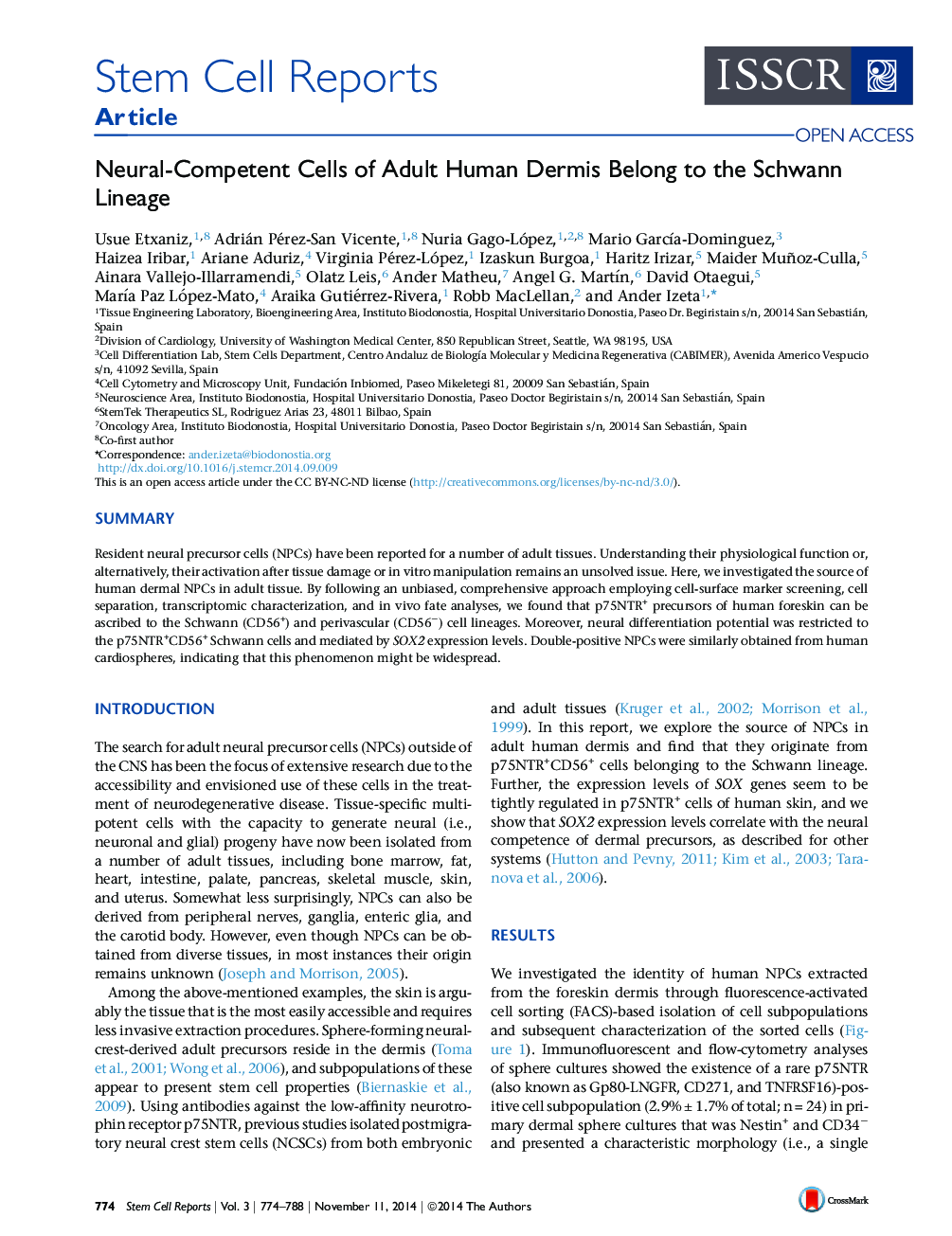 Neural-Competent Cells of Adult Human Dermis Belong to the Schwann Lineage 