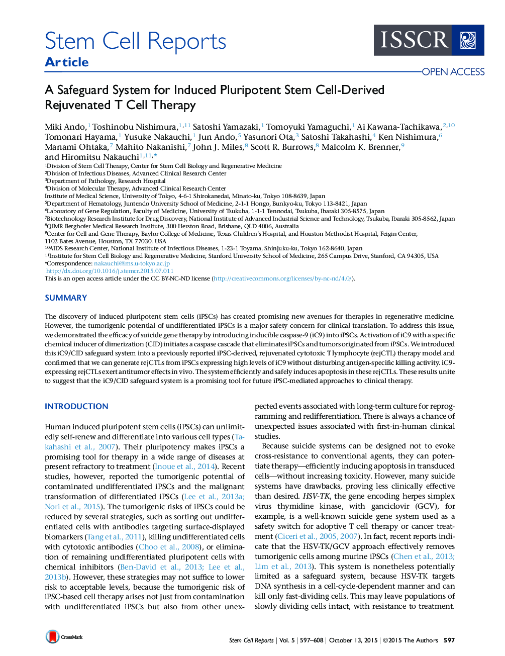 A Safeguard System for Induced Pluripotent Stem Cell-Derived Rejuvenated T Cell Therapy 