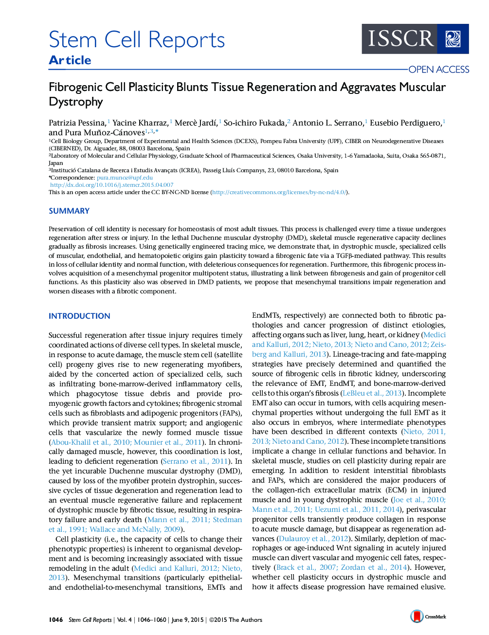 Fibrogenic Cell Plasticity Blunts Tissue Regeneration and Aggravates Muscular Dystrophy 