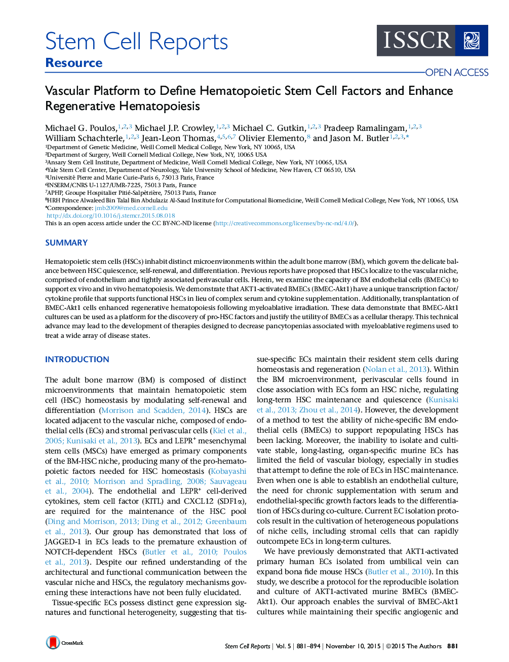 Vascular Platform to Define Hematopoietic Stem Cell Factors and Enhance Regenerative Hematopoiesis 