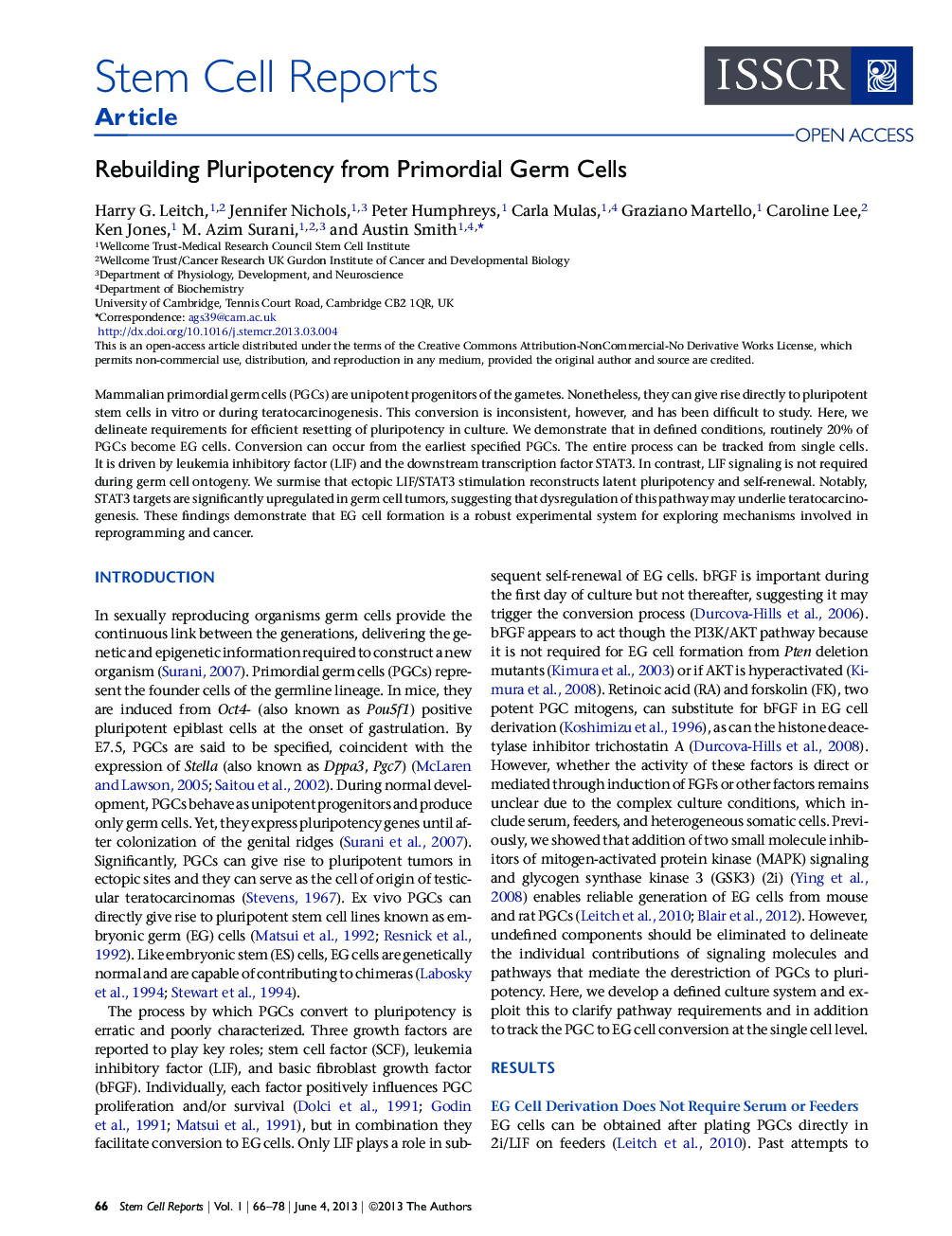 Rebuilding Pluripotency from Primordial Germ Cells 