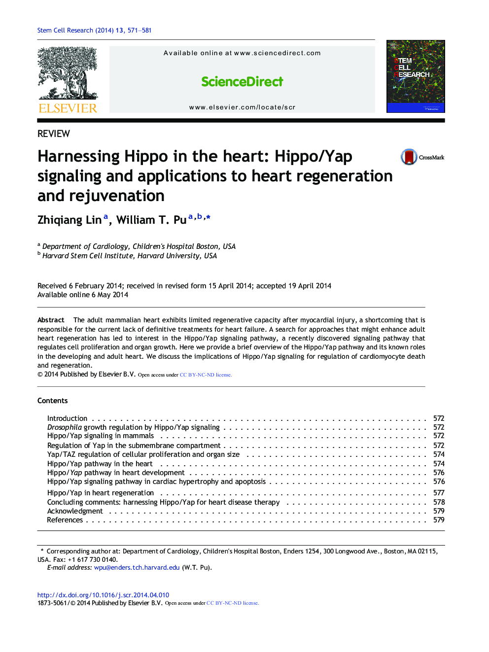 Harnessing Hippo in the heart: Hippo/Yap signaling and applications to heart regeneration and rejuvenation