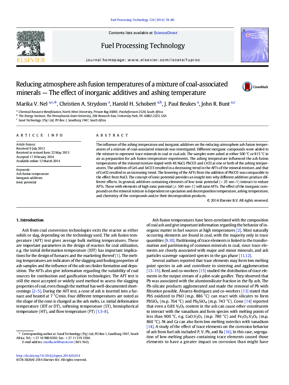 Reducing atmosphere ash fusion temperatures of a mixture of coal-associated minerals — The effect of inorganic additives and ashing temperature