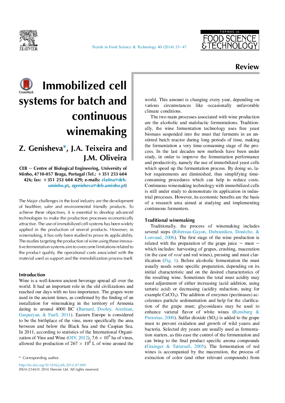 Immobilized cell systems for batch and continuous winemaking