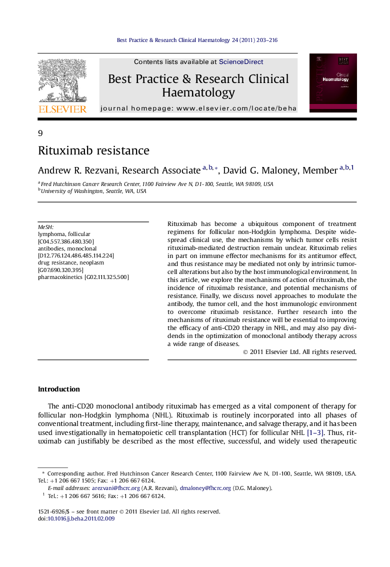 Rituximab resistance