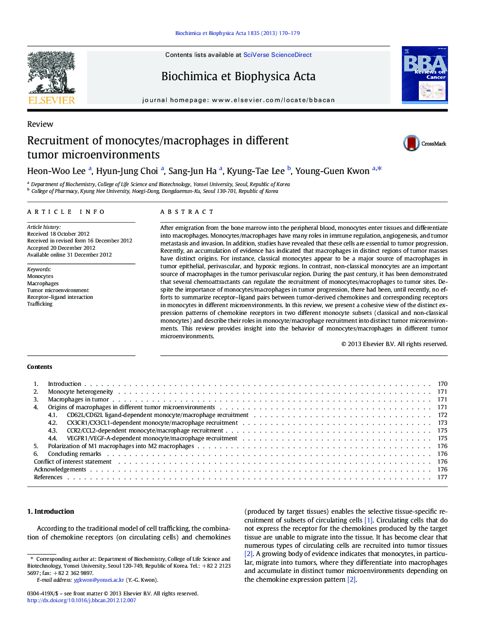 عکس صفحه اول مقاله: Recruitment of monocytes/macrophages in different tumor microenvironments Recruitment of monocytes/macrophages in different tumor microenvironments