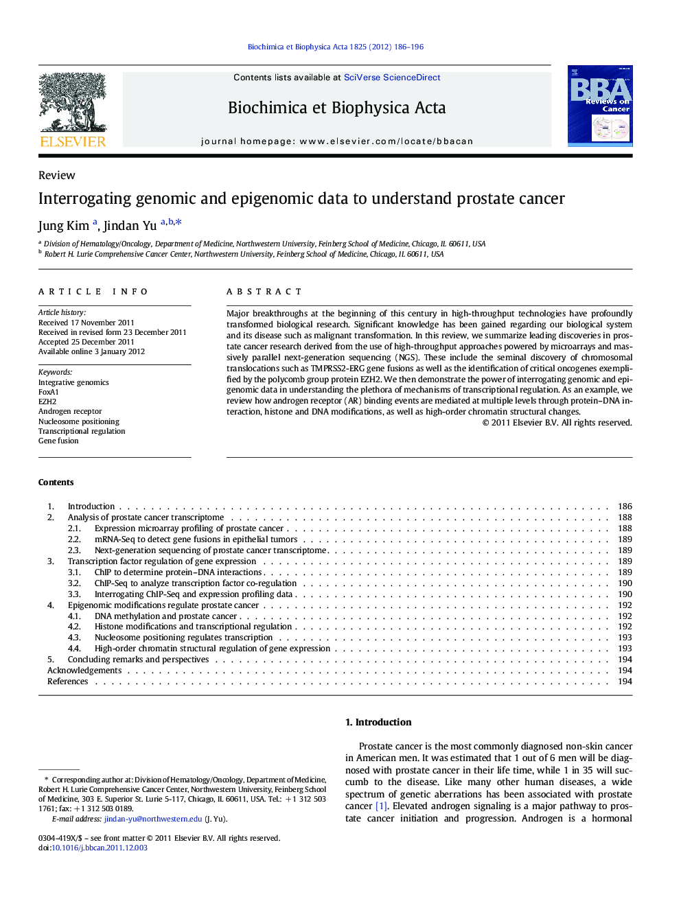 Interrogating genomic and epigenomic data to understand prostate cancer