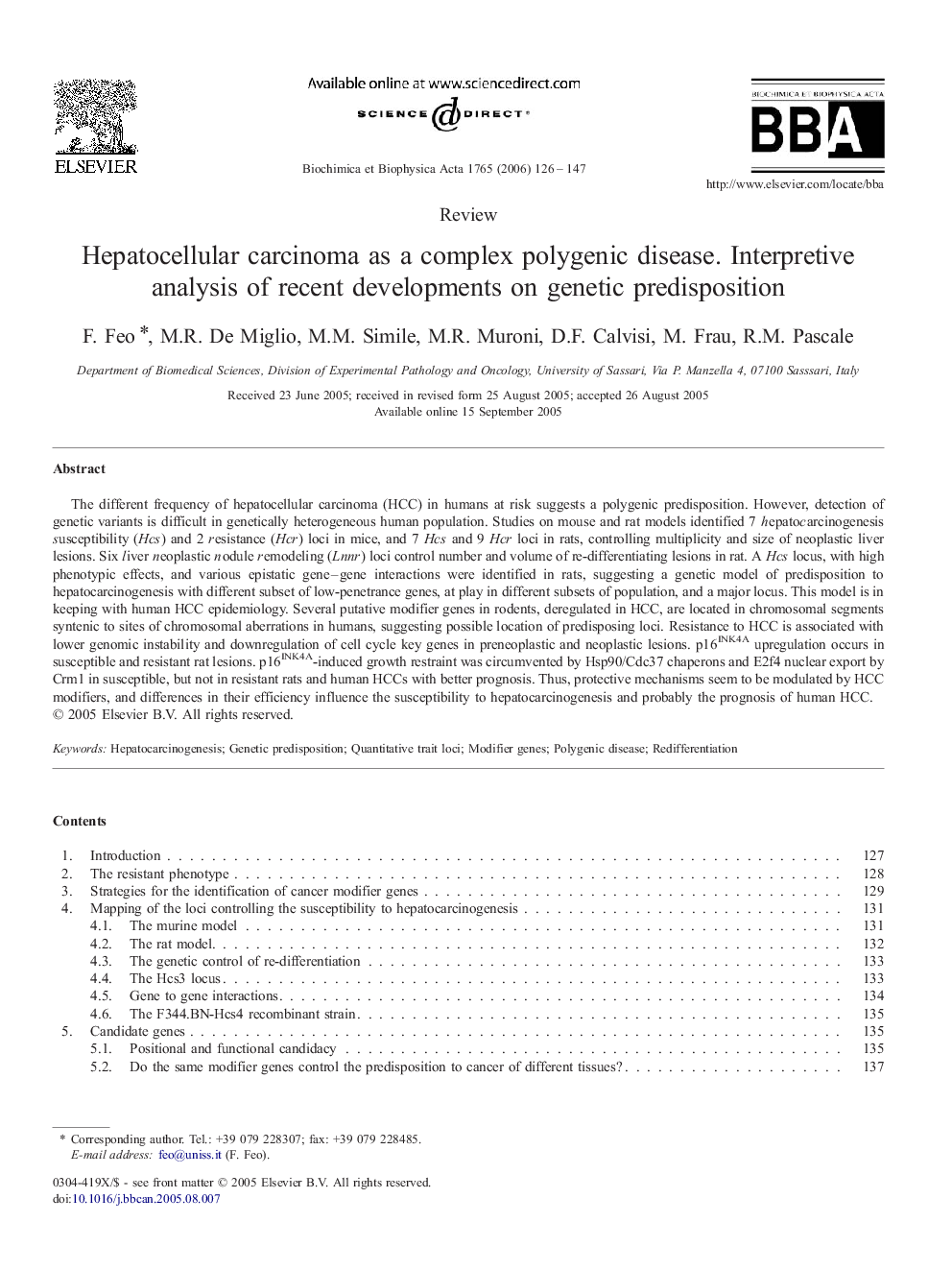 Hepatocellular carcinoma as a complex polygenic disease. Interpretive analysis of recent developments on genetic predisposition