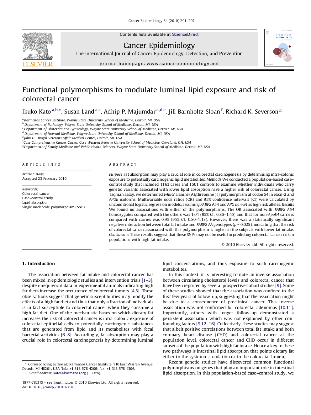 Functional polymorphisms to modulate luminal lipid exposure and risk of colorectal cancer