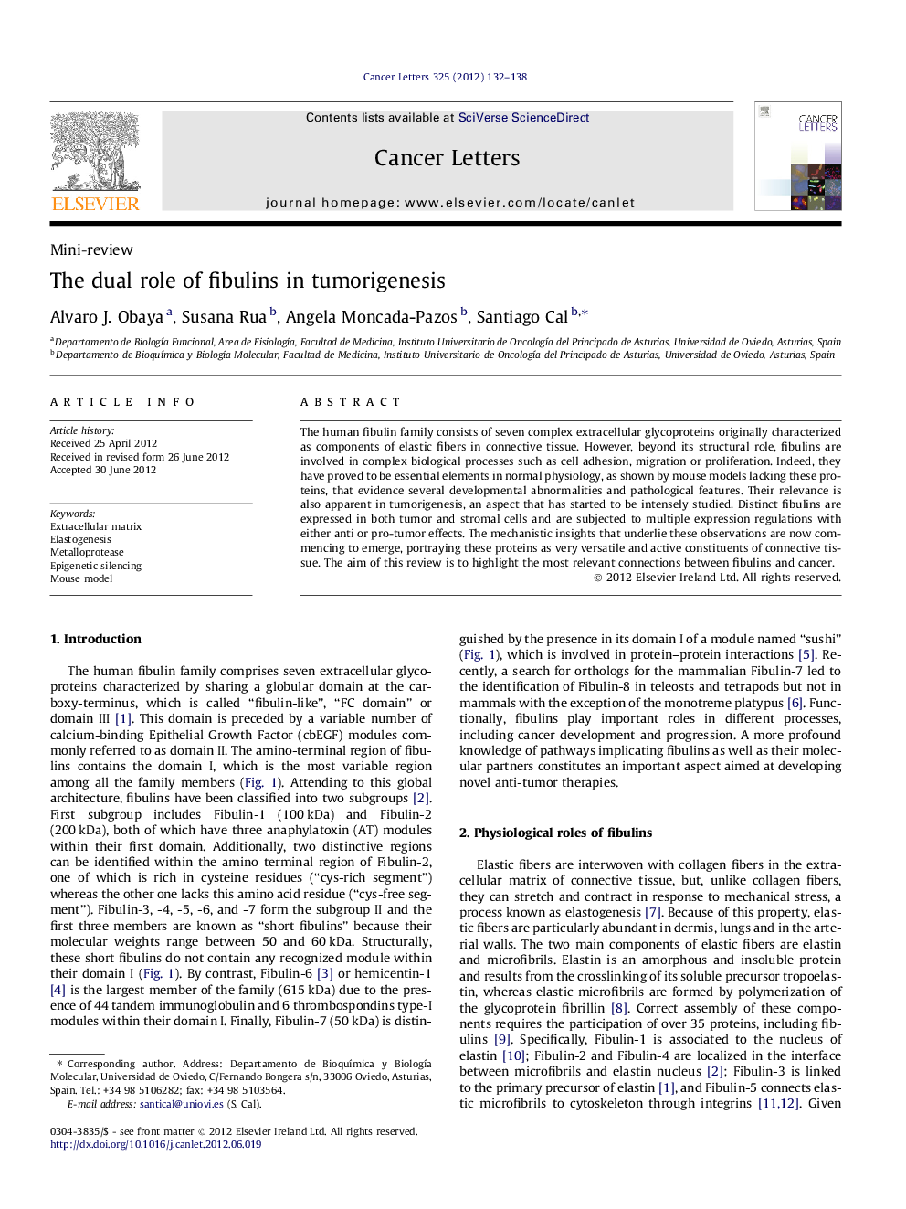 The dual role of fibulins in tumorigenesis