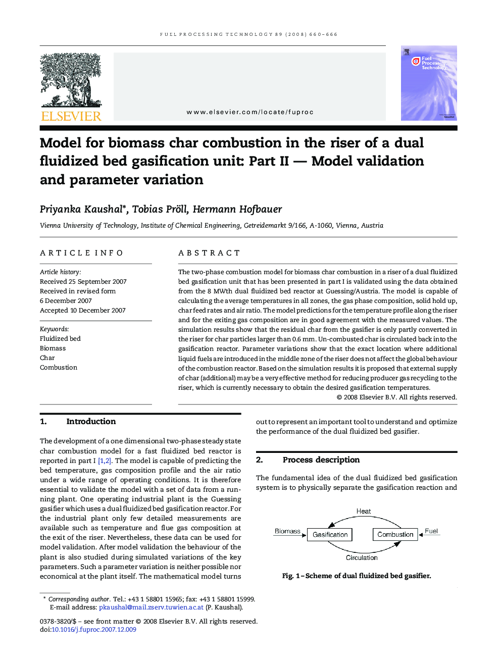 Model for biomass char combustion in the riser of a dual fluidized bed gasification unit: Part II — Model validation and parameter variation