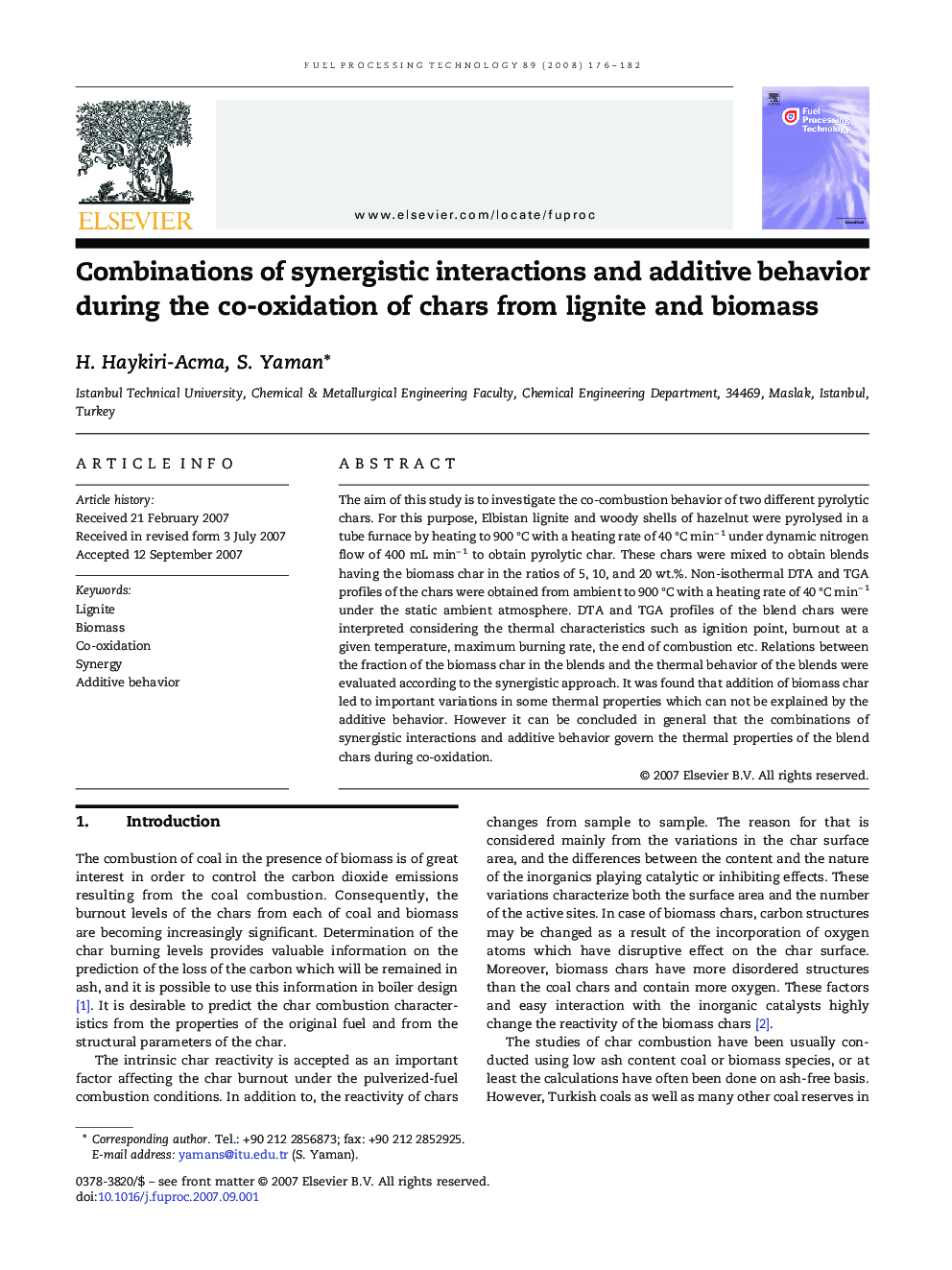 Combinations of synergistic interactions and additive behavior during the co-oxidation of chars from lignite and biomass