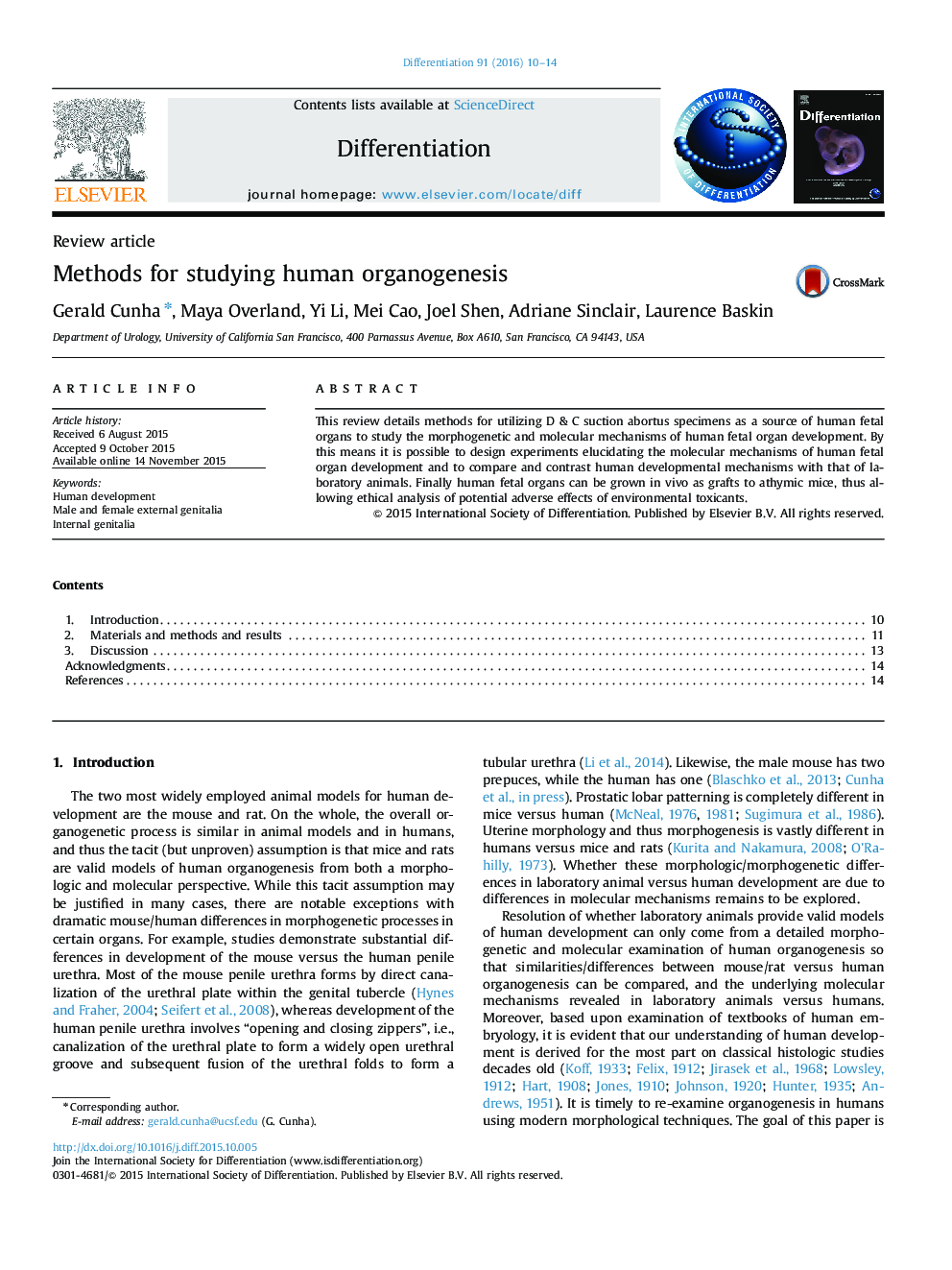 Methods for studying human organogenesis