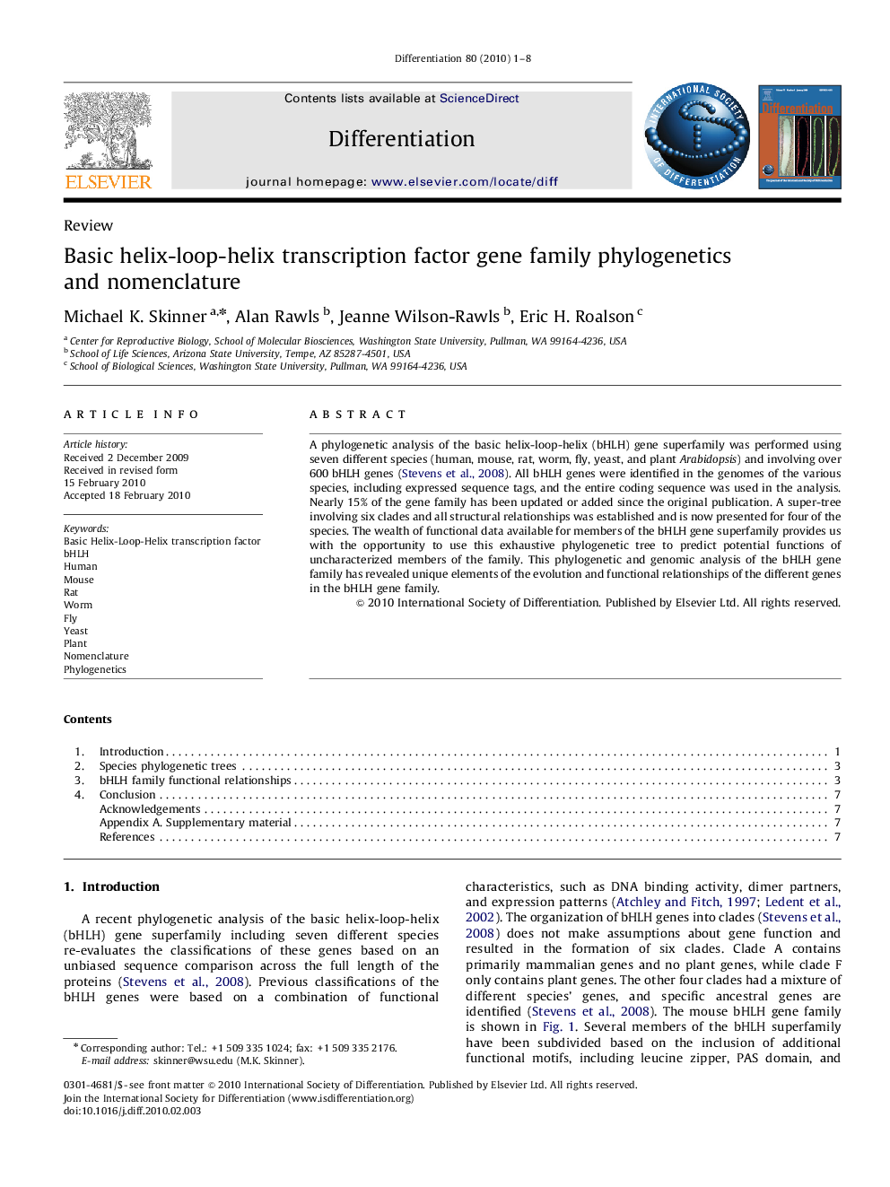 Basic helix-loop-helix transcription factor gene family phylogenetics and nomenclature