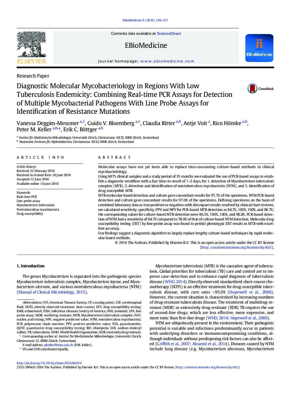 Diagnostic Molecular Mycobacteriology in Regions With Low Tuberculosis Endemicity: Combining Real-time PCR Assays for Detection of Multiple Mycobacterial Pathogens With Line Probe Assays for Identification of Resistance Mutations