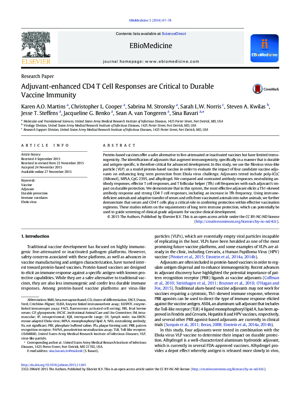 Adjuvant-enhanced CD4 T Cell Responses are Critical to Durable Vaccine Immunity