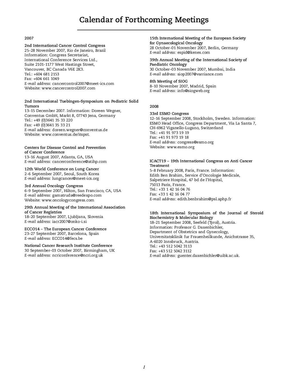 Calendar